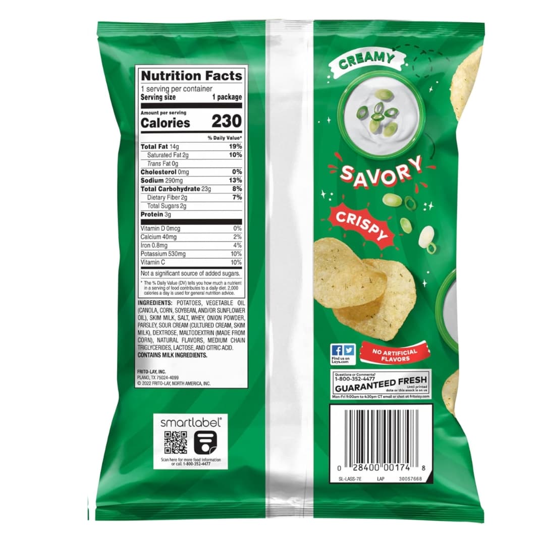 Sour Cream & Onion Potato Chips - Lay's 2