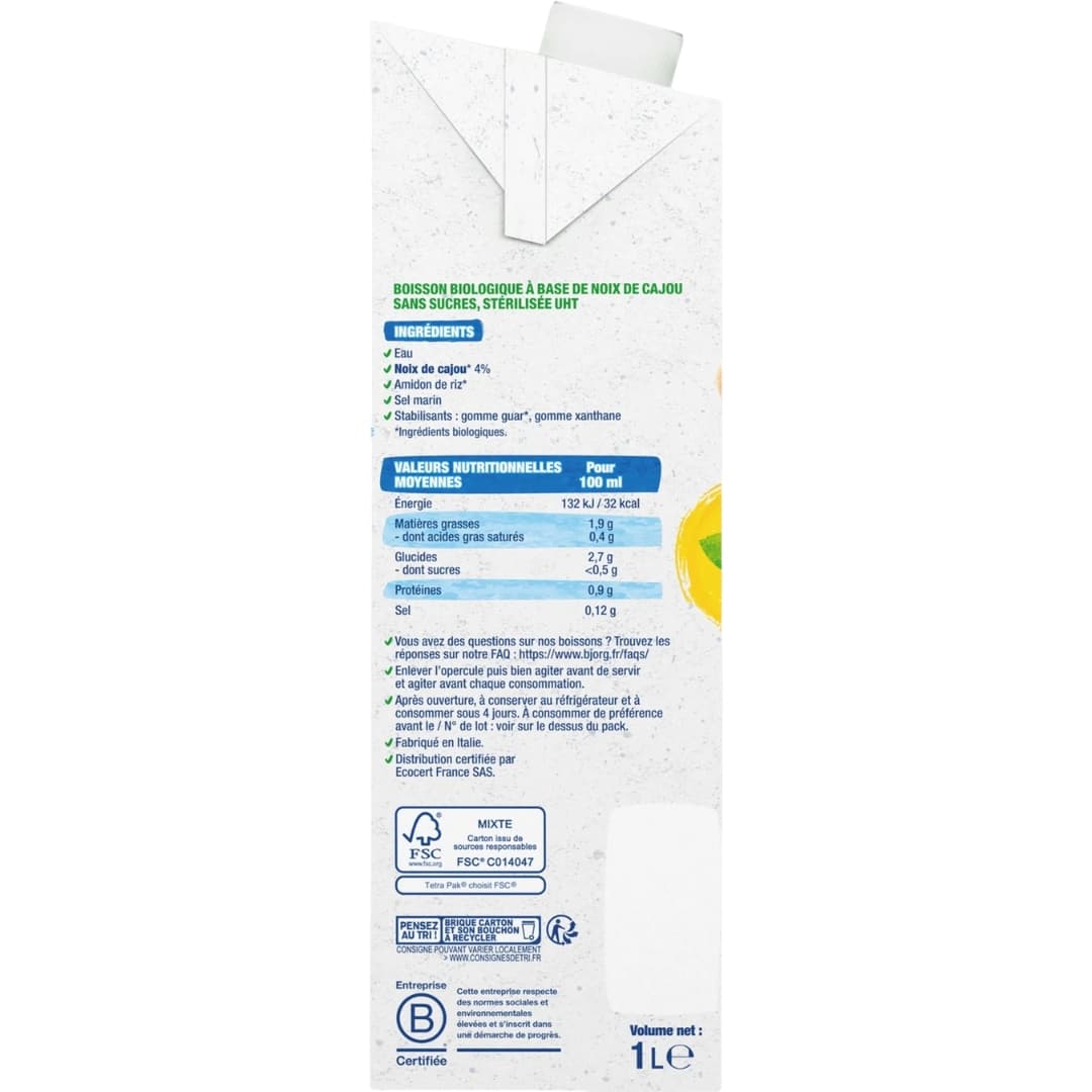 Cashew Drink Sugar Free 2