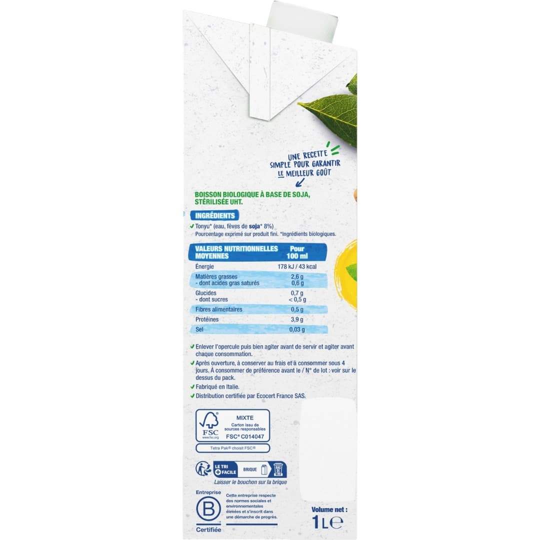 Organic Soya Sugar Free 2