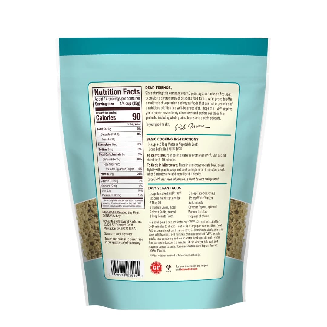 Gluten Free Textured Vegetable Protein - Bob's Red Mill 2