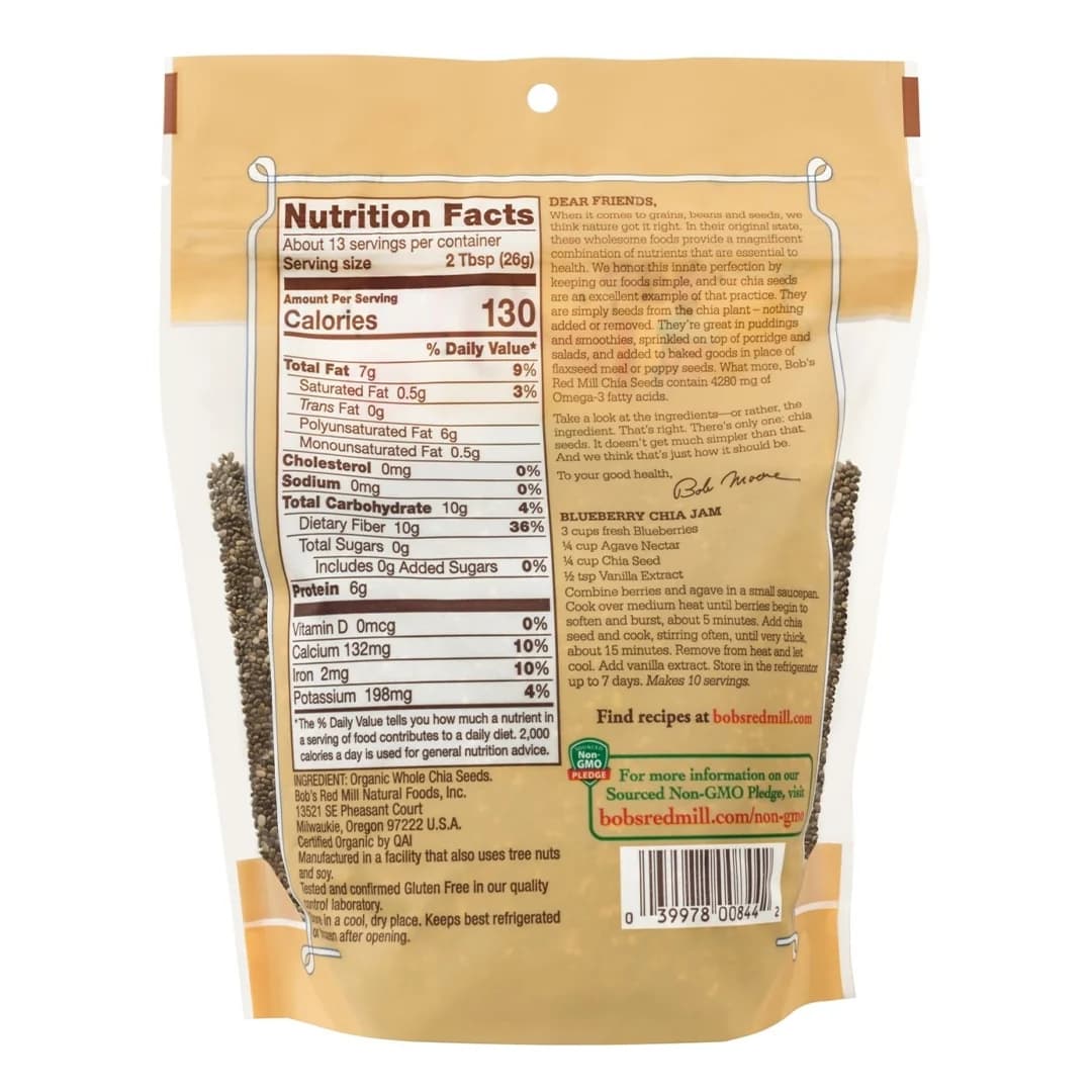 Gluten Free Organic Chia Seeds - Bob's Red Mill 2