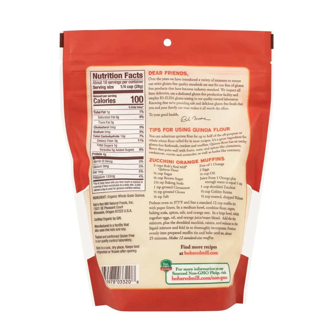 Gluten Free Organic Whole Grain Quinoa Flour - Bob's Red Mill 2