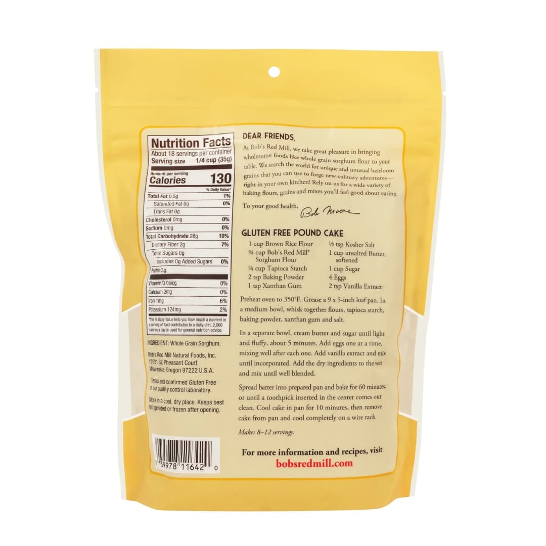 Gluten Free Sorghum Flour - Bob's Red Mill 2
