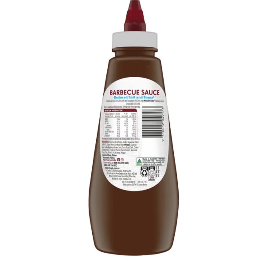 Barbecue Sauce Reduced Salt & Sugar - Masterfoods 2